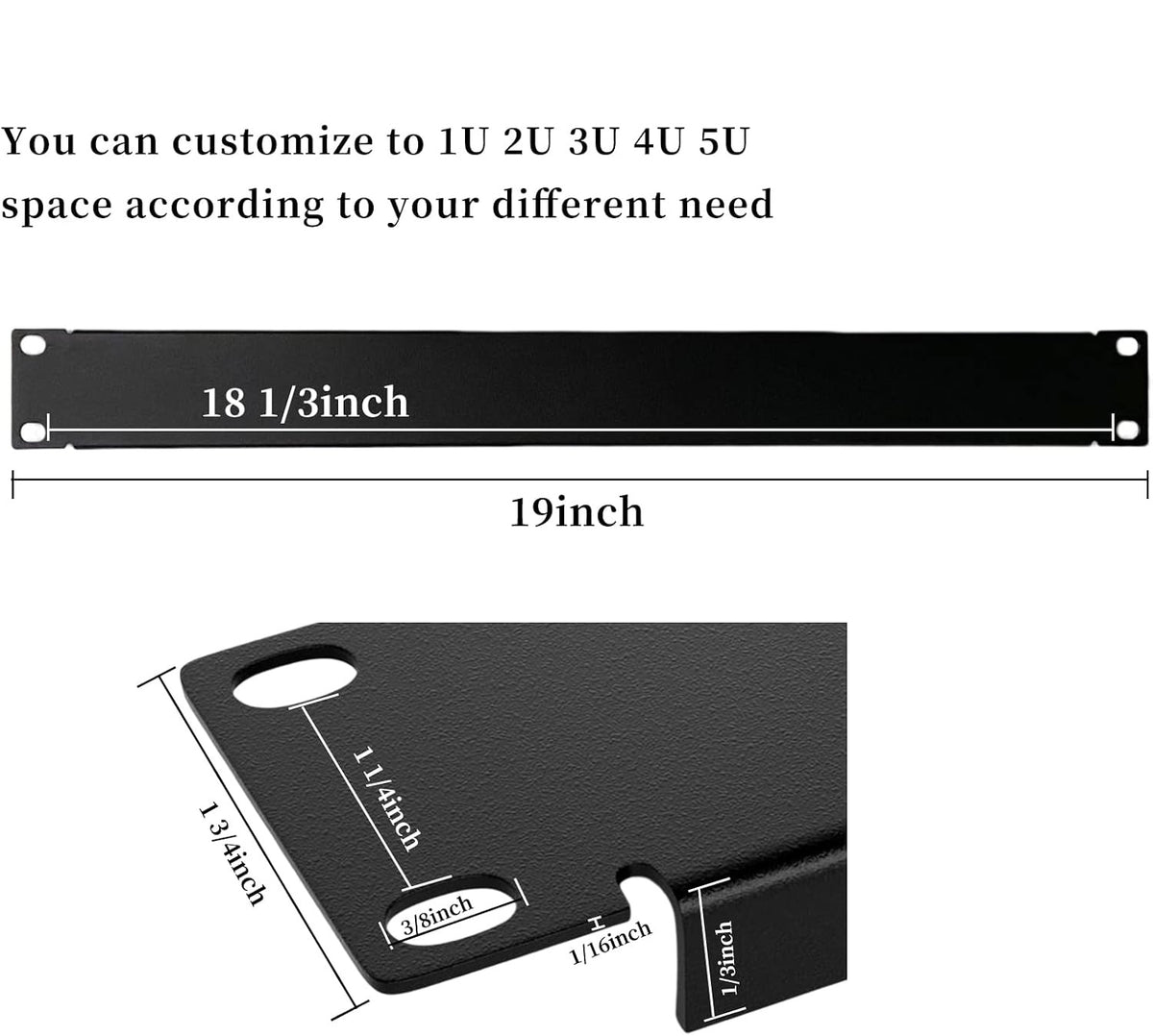 1U Blank Panel Rack Mount