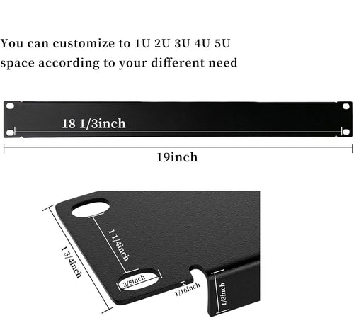 1U Blank Panel Rack Mount