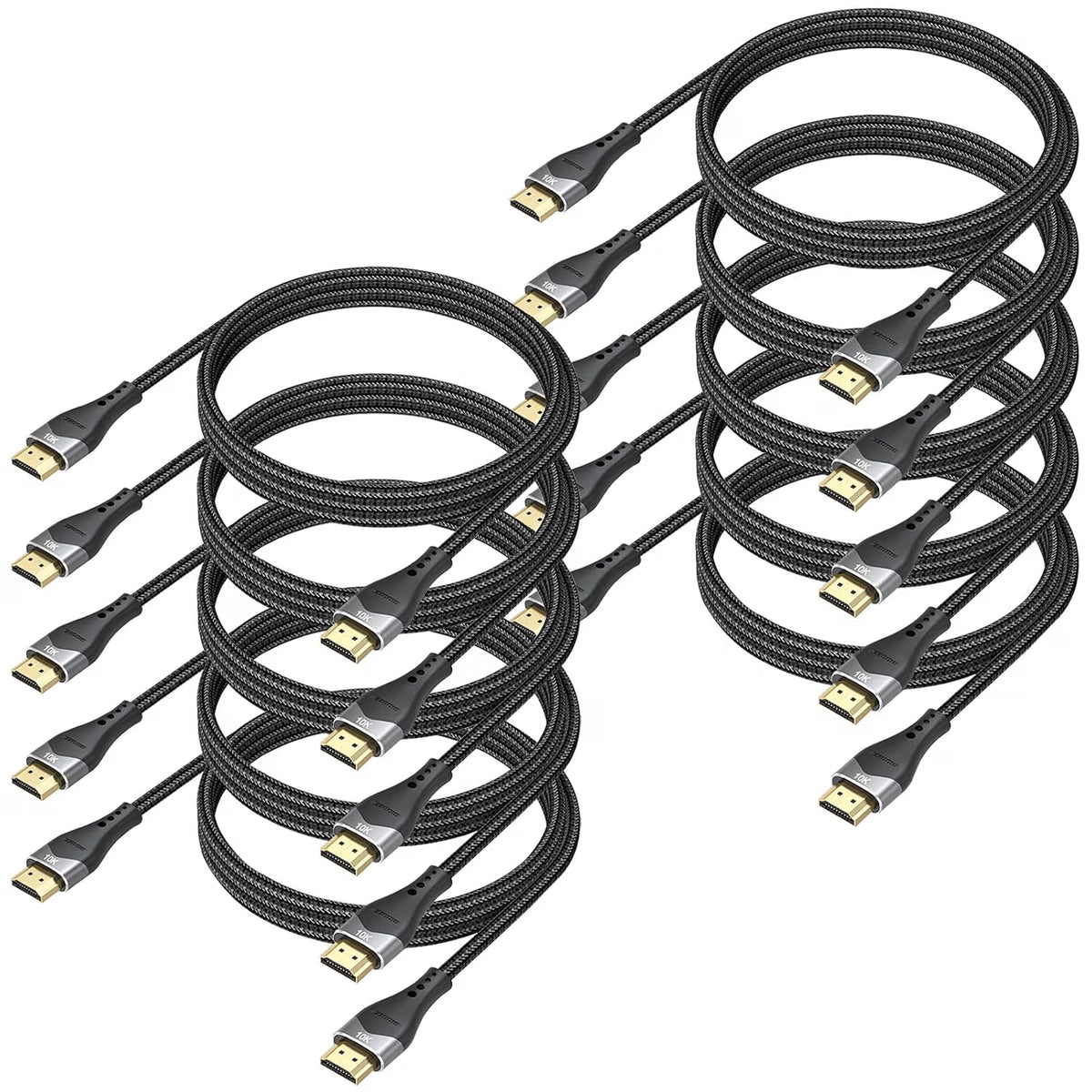 HDMI Cable 10-Pack 4K, HDMI 2.1