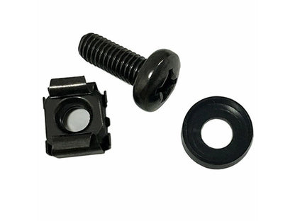 Cables Direct Online 50-Pack M6 Rack Mount Cage Nuts & Screws with Washers