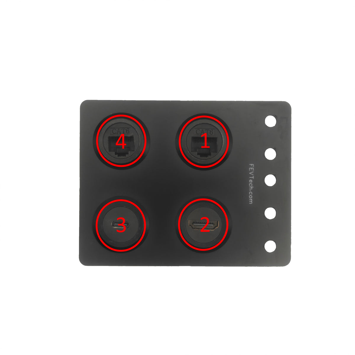 Rack mounted connector ports