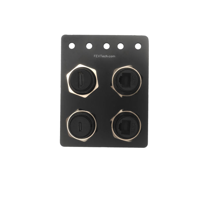 Rack mounted connector ports