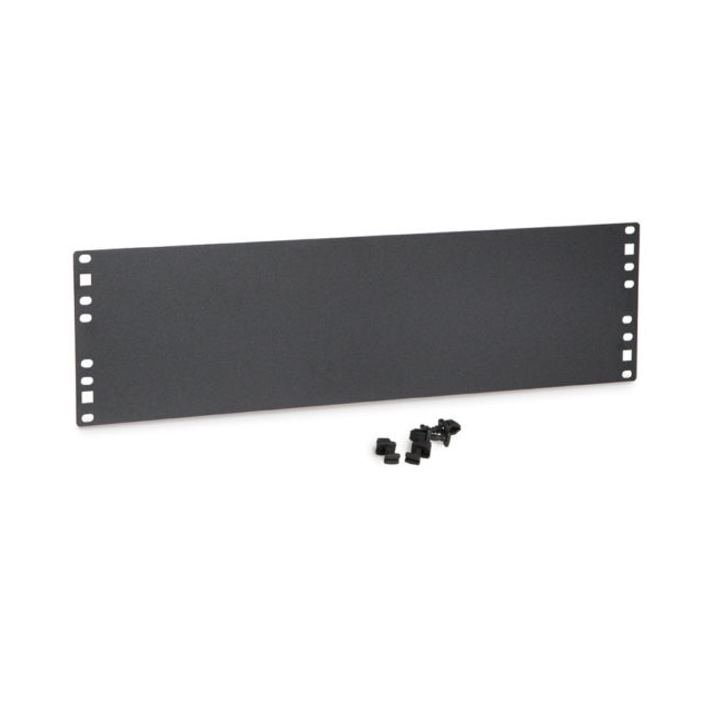 Kendall Howard 1901-1-101-03 — Cold Roll Steel (CRS) Panel, Front 19.000" L x 5.220" W x 0.600" H (482.60mm x 132.59mm x 15.24mm) Black