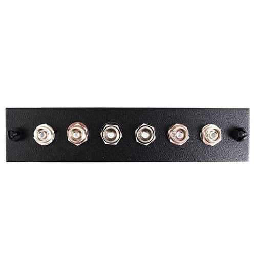 Fiber Instrument Sales F1-FC6BKAPCUL — Metal, Aluminum Adapter Panel 5.100" L x 1.130" W (129.54mm x 28.70mm) Black