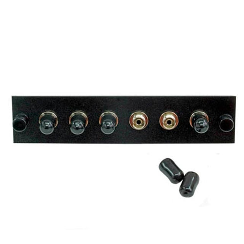 Fiber Instrument Sales F1-FC6BKMUL — Metal, Aluminum Adapter Panel 5.100" L x 1.130" W (129.54mm x 28.70mm) Black