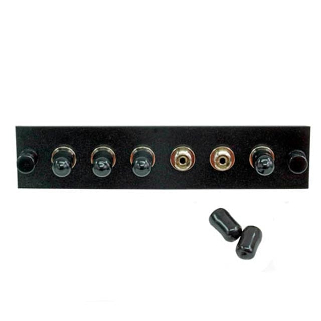 Fiber Instrument Sales F1-FC6BKMUL — Metal, Aluminum Adapter Panel 5.100" L x 1.130" W (129.54mm x 28.70mm) Black