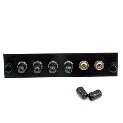 Fiber Instrument Sales F1-FC6BKSUL — Metal, Aluminum Adapter Panel 5.100" L x 1.130" W (129.54mm x 28.70mm) Black