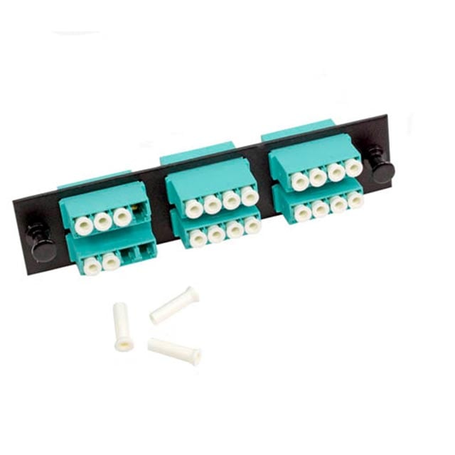 Fiber Instrument Sales F1-LC24AQBLKUL — Metal, Aluminum Adapter Panel 5.100" L x 1.130" W (129.54mm x 28.70mm) Black