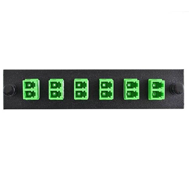 Fiber Instrument Sales F1-LC6DBKAPCSUL — Metal, Aluminum Adapter Panel 5.100" L x 1.130" W (129.54mm x 28.70mm) Black