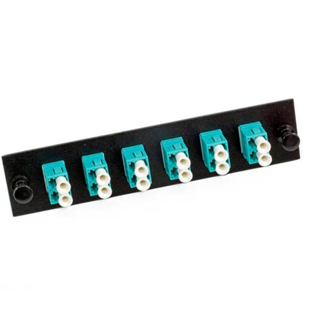 Fiber Instrument Sales F1-LC6DBKAQUL — Metal, Aluminum Adapter Panel 5.100" L x 1.130" W (129.54mm x 28.70mm) Black