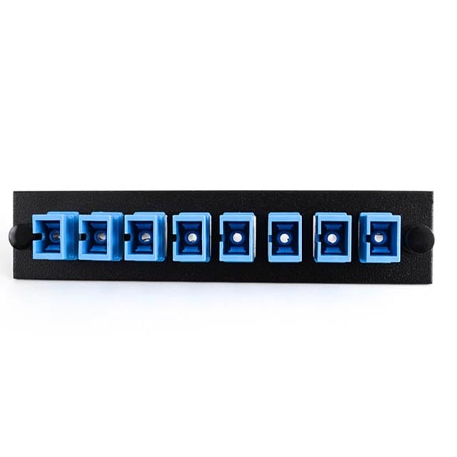 Fiber Instrument Sales F1-SC8BKSUL — Metal, Aluminum Adapter Panel 5.100" L x 1.130" W (129.54mm x 28.70mm) Black