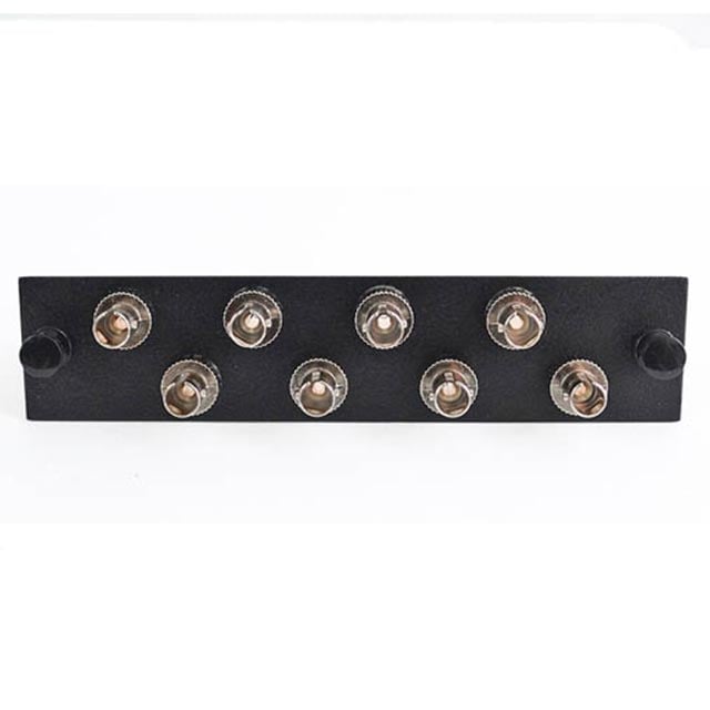 Fiber Instrument Sales F1-ST8BKMUL — Metal, Aluminum Adapter Panel 5.100" L x 1.130" W (129.54mm x 28.70mm) Black