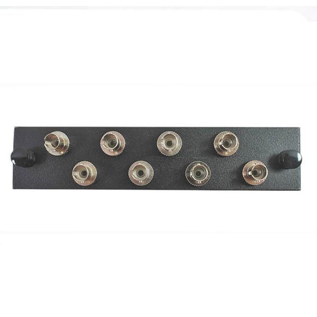 Fiber Instrument Sales F1-ST8BKSUL — Metal, Aluminum Adapter Panel 5.100" L x 1.130" W (129.54mm x 28.70mm) Black